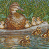 Mallard Duck Baby Birds Diamond Paintings