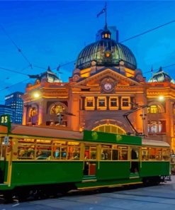 Melbourne City Tram Diamond Paintings