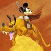 Mickey Mouse Warrior And Pluto Diamond Paintings