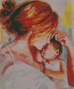 Mom And Her Baby Diamond Paintings