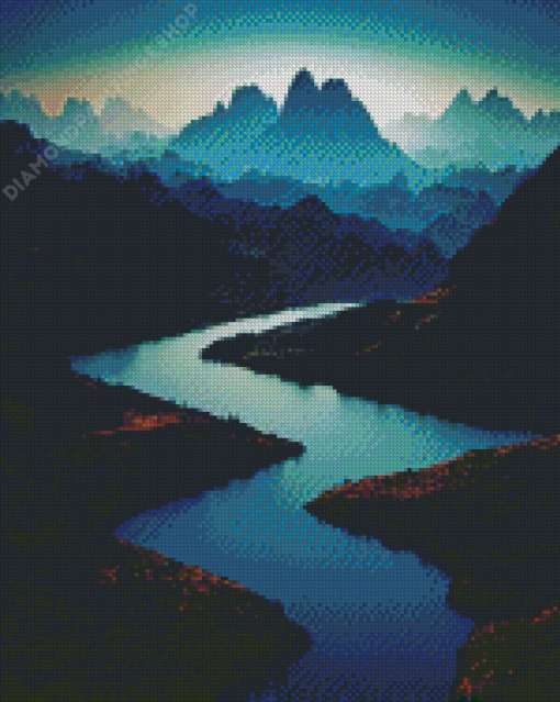 Mountain River Diamond Paintings