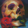 Mourning Love Skull Diamond Paintings