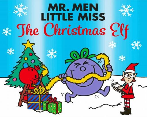 Mr Men Little Miss The Christmas Elf Diamond Paintings