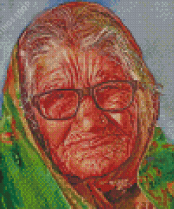 Old Woman Face Diamond Paintings