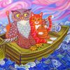 The Owl And The Pussycat Art Diamond Paintings