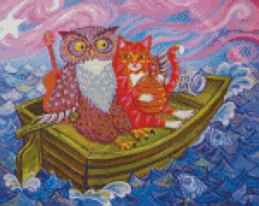 The Owl And The Pussycat Art Diamond Paintings