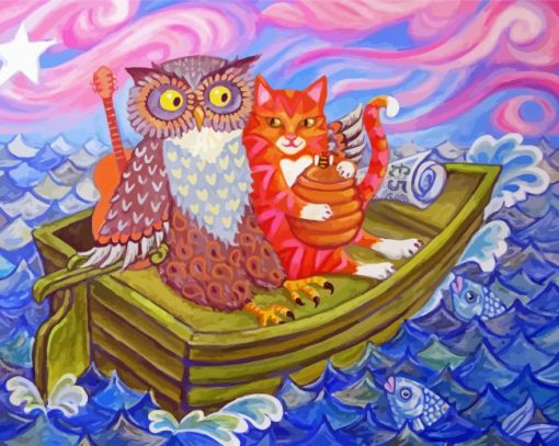 The Owl And The Pussycat Art Diamond Paintings