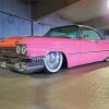 Pink Cadillac Car Diamond Paintings