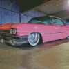 Pink Cadillac Car Diamond Paintings