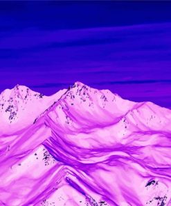 Pink Mountains Diamond Paintings