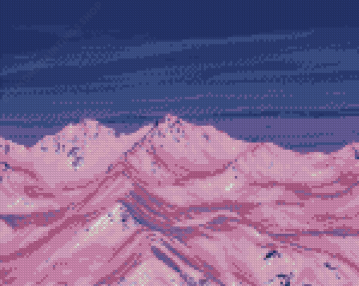 Pink Mountains Diamond Paintings