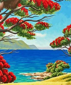 Pohutukawa Flower Tree Diamond Paintings