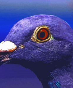 Purple Dove Head Diamond Paintings