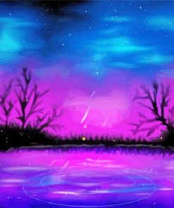 Purple Night Sky Diamond Paintings