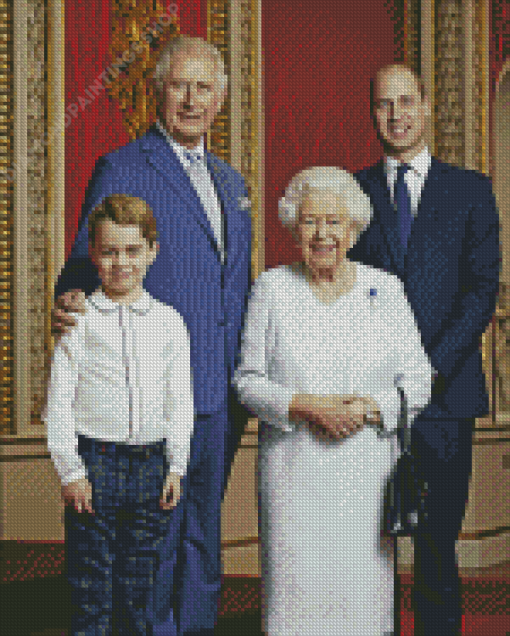 Queen Elizabeth And The Royal Family Diamond Paintings