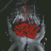 Red Rose And Hands Diamond Paintings