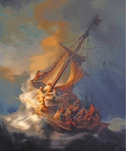 The Storm on the Sea Of Galilee By Rembrandt Diamond Paintings