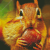 Squirrel Eating Acorn Diamond Paintings