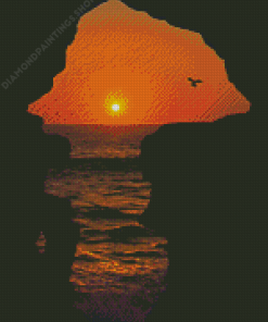 Sunset At Hercules Cave Tangier Morocco Diamond Paintings