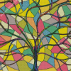 The Stained Glass Colorful Tree Diamond Paintings