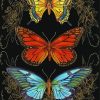 Three Vintage Butterflies Diamond Paintings