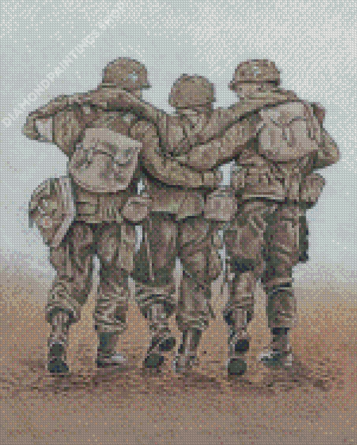 Three Army Brothers Art Diamond Paintings