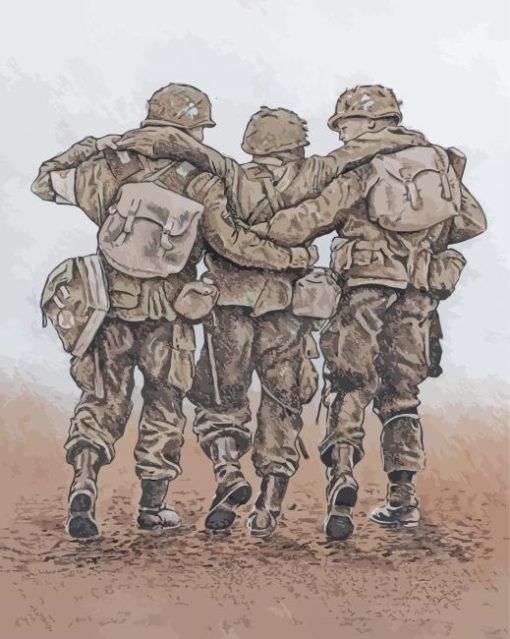 Three Army Brothers Art Diamond Paintings