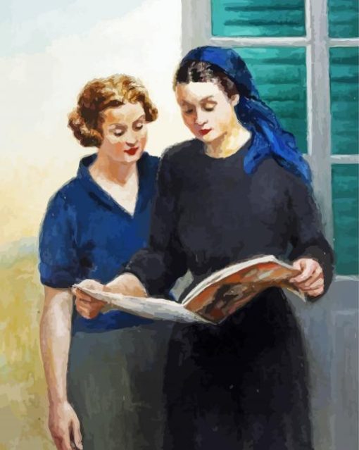 Two Ladies Reading Diamond Paintings
