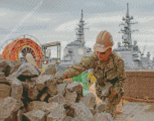 US Seabees Diamond Paintings