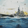 USS Lowa BB 61 Art Diamond Paintings