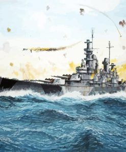 USS Lowa BB 61 Art Diamond Paintings