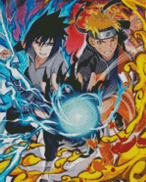 Uzumaki Naruto Vs Sasuke Diamond Paintings