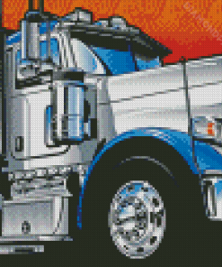 White Tow Truck Art Diamond Paintings