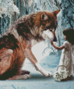 Wolf and Girl Diamond Paintings