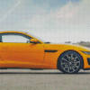 Yellow Jaguar F Type Car Diamond Paintings