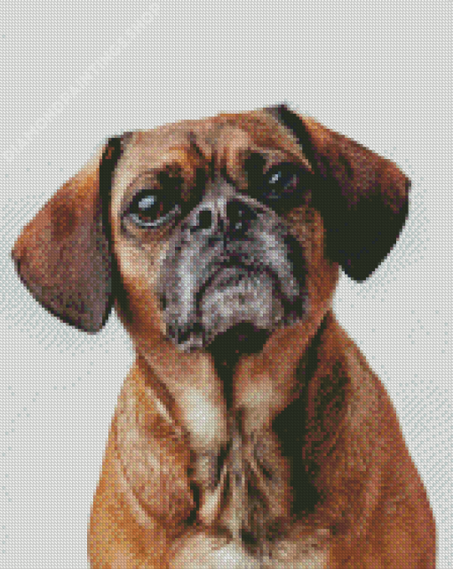 Adorable Puggle Dog Diamond Paintings