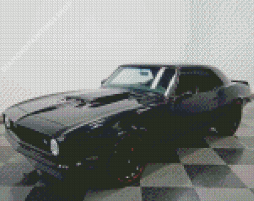 Aesthetic 1960 Chevy Camaro Black Engine Diamond Paintings