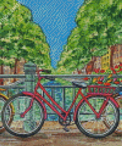 Aesthetic Amsterdam Bicycle Art Diamond Paintings