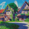 Aesthetic Fantasy Village Diamond Paintings