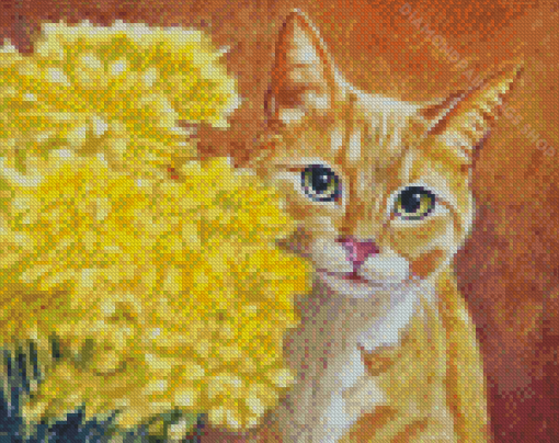 Aesthetic Orange Tabby Cat Diamond Paintings
