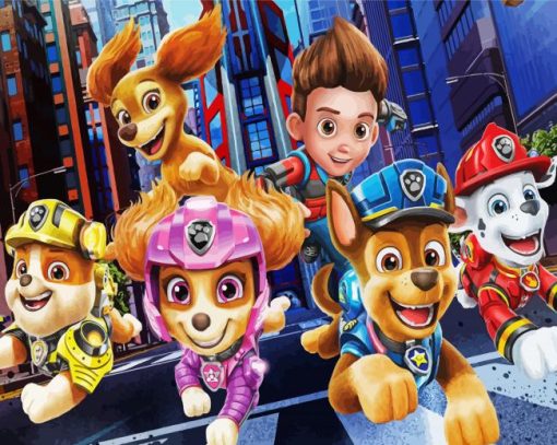 Aesthetic Paw Patrol Art Diamond Paintings