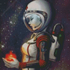 Aesthetic Astronaut Lady Diamond Paintings