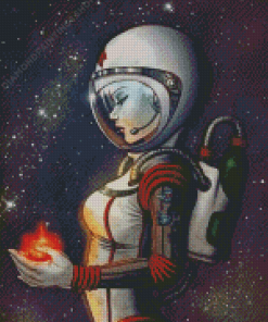 Aesthetic Astronaut Lady Diamond Paintings