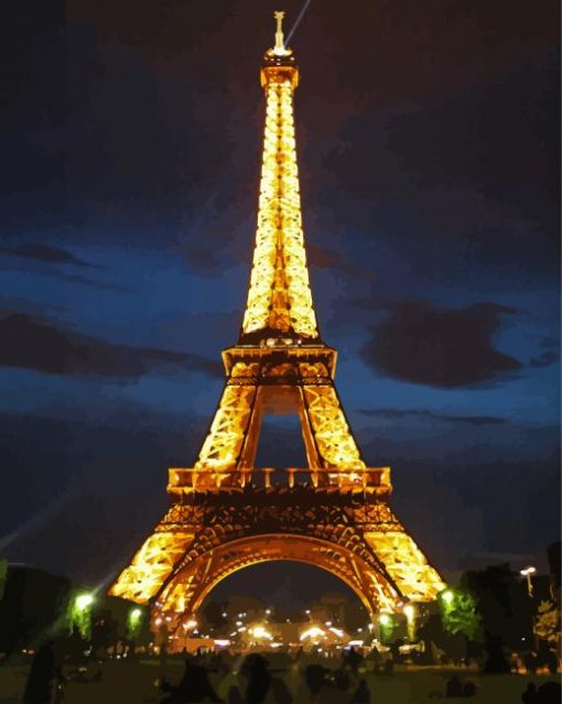 Aesthetic Eiffel Tower Light Diamond Paintings