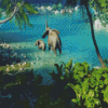 Aesthetic Tropical Elephant Diamond Paintings