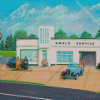 American Gas Station Art Diamond Paintings