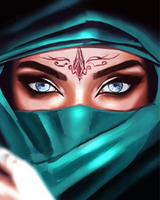 Arab Girl Eyes Art Diamond Paintings