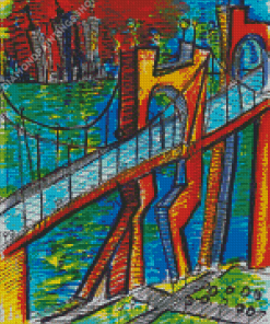 Artistic Abstract Colorful Bridge Diamond Paintings