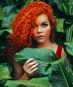 Beautiful African Women With Red Hair Diamond Paintings