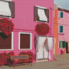 Beautiful Pink Building Diamond Paintings